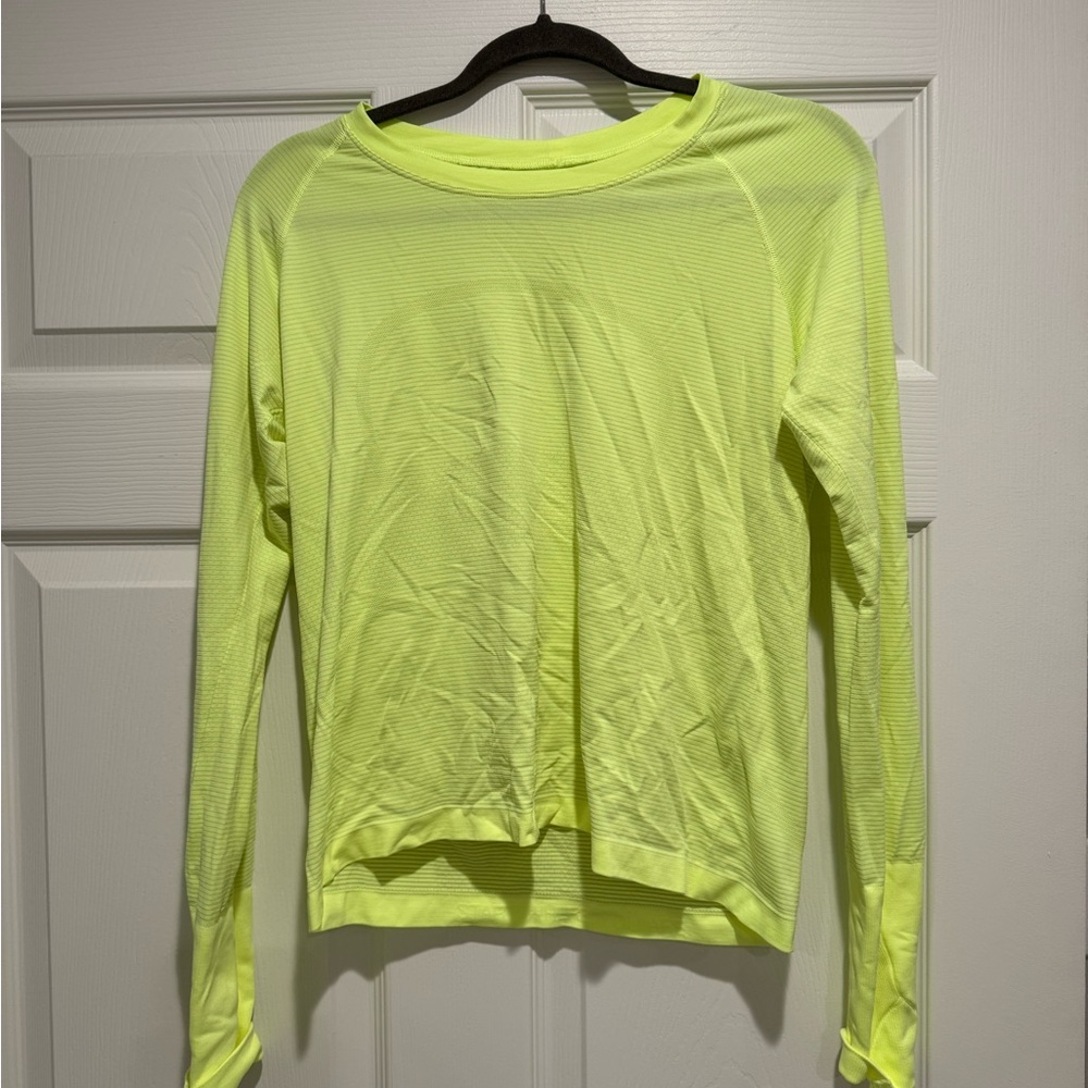 lululemon athletica Neon Yellow Long Sleeve Tee